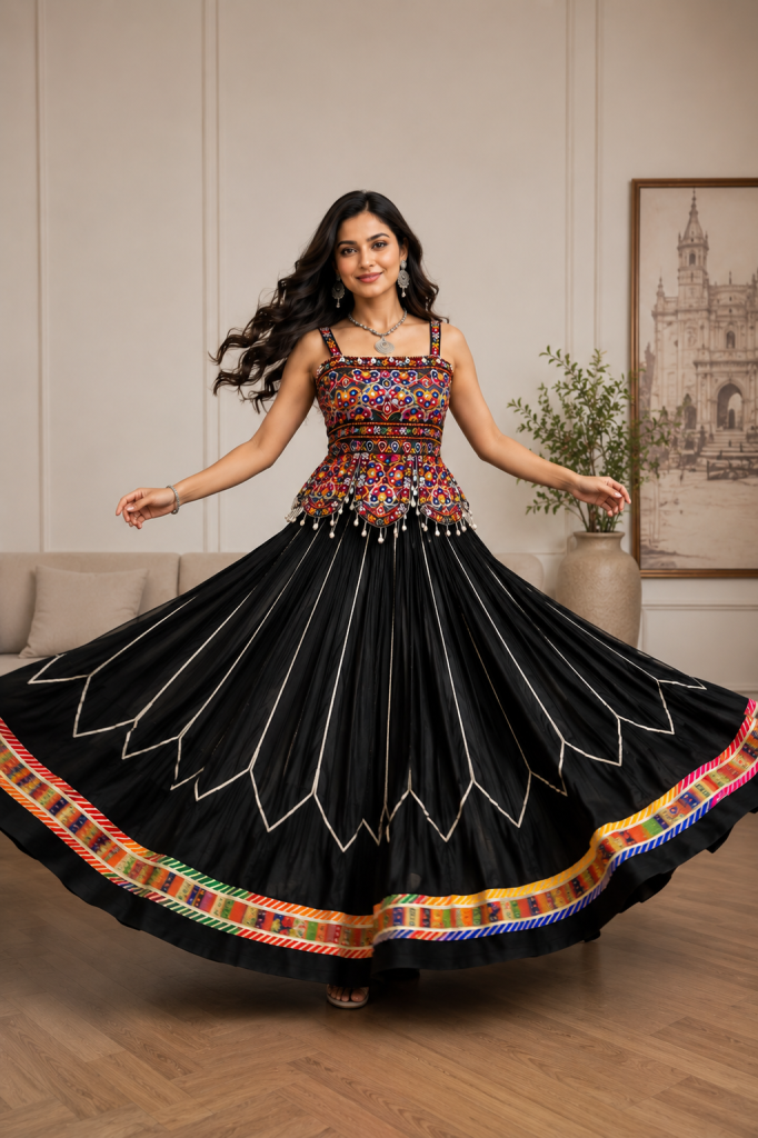 Noor Black Kutchi Embellished Lehenga Ensemble