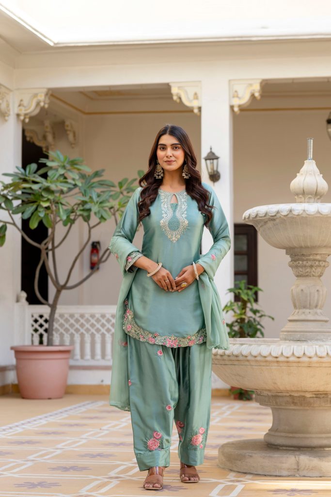 Pista Embellished Designer Suit Ensemble