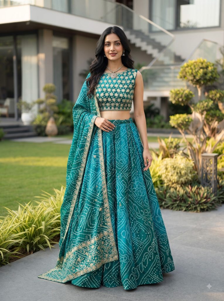 Rama Bloom Royale Georgette Lehenga Ensemble