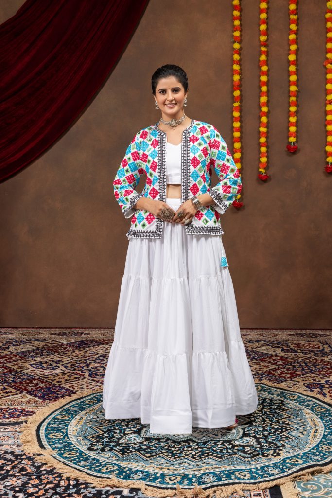 Ivory Mirror Muse Lehenga Koti Ensemble