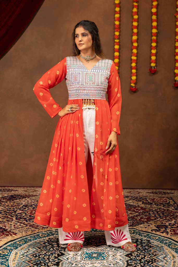 Tangerine Jute Boho Royale Denim Set