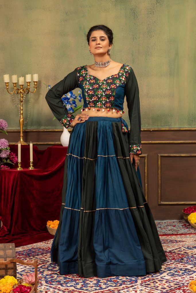 Midnight Noir Embellished Lehenga Ensemble